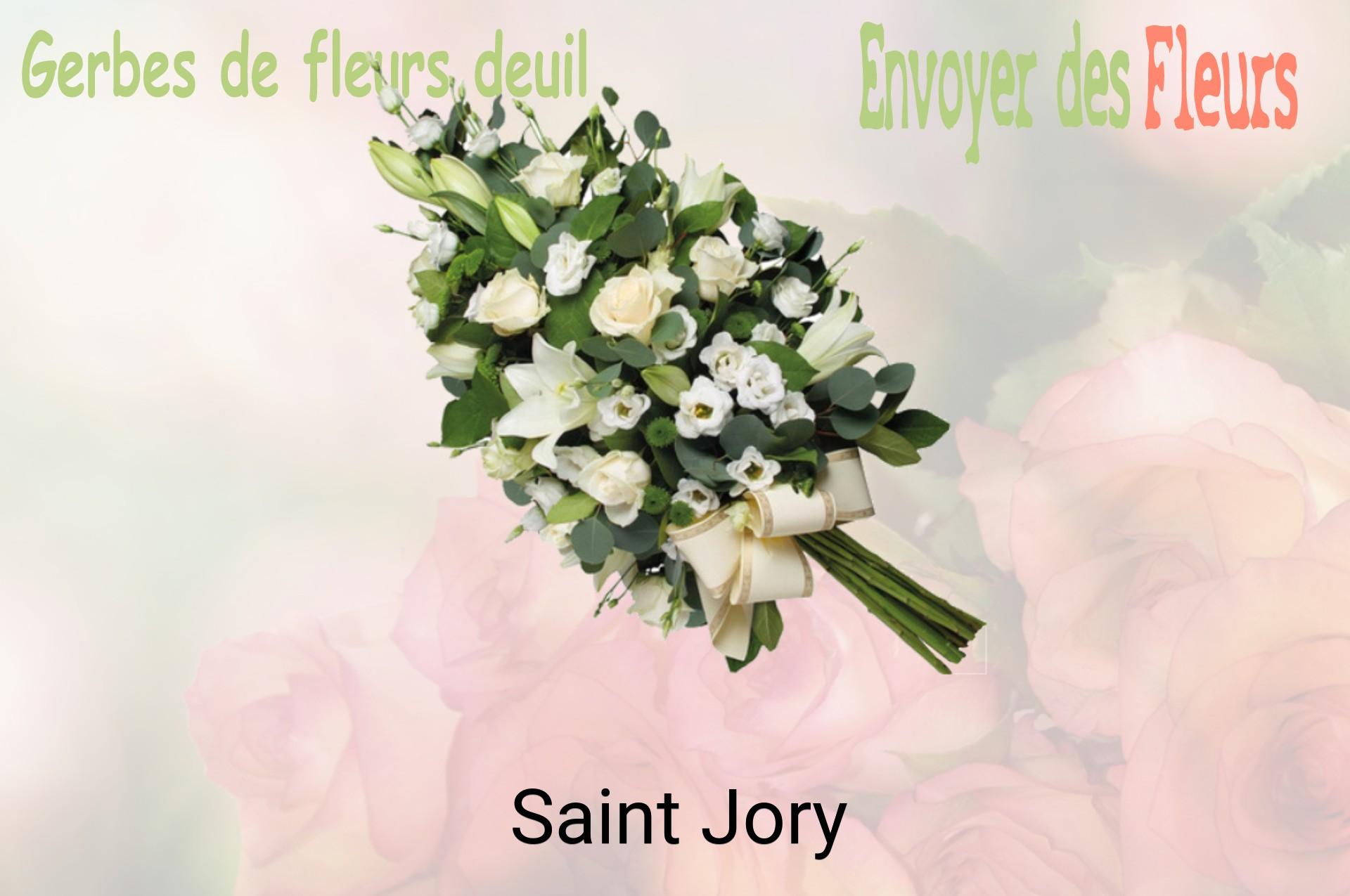 Gerbe de fleurs de deuil livrée à Saint-Jory